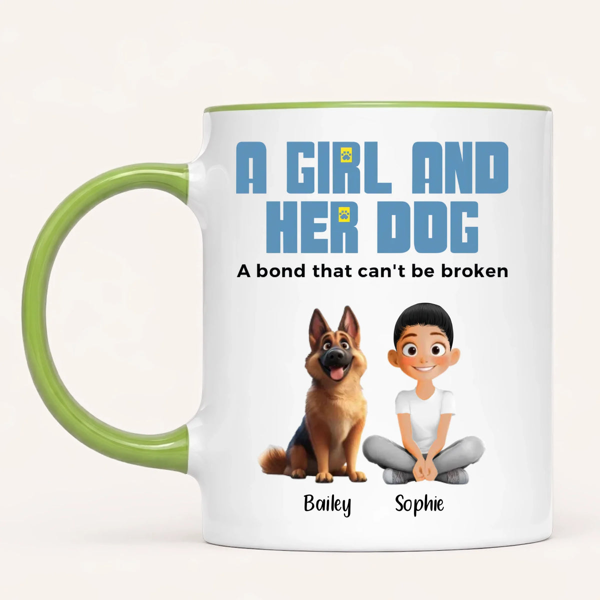 Personalised A Girl And Her Dog Mug