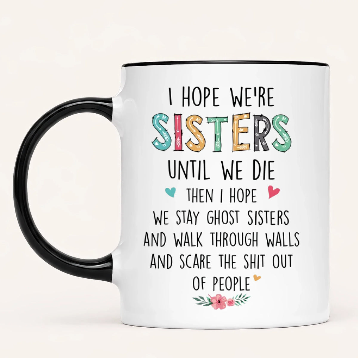 Personalised Sisters Mug | Cartoon Sisters | Up to 7