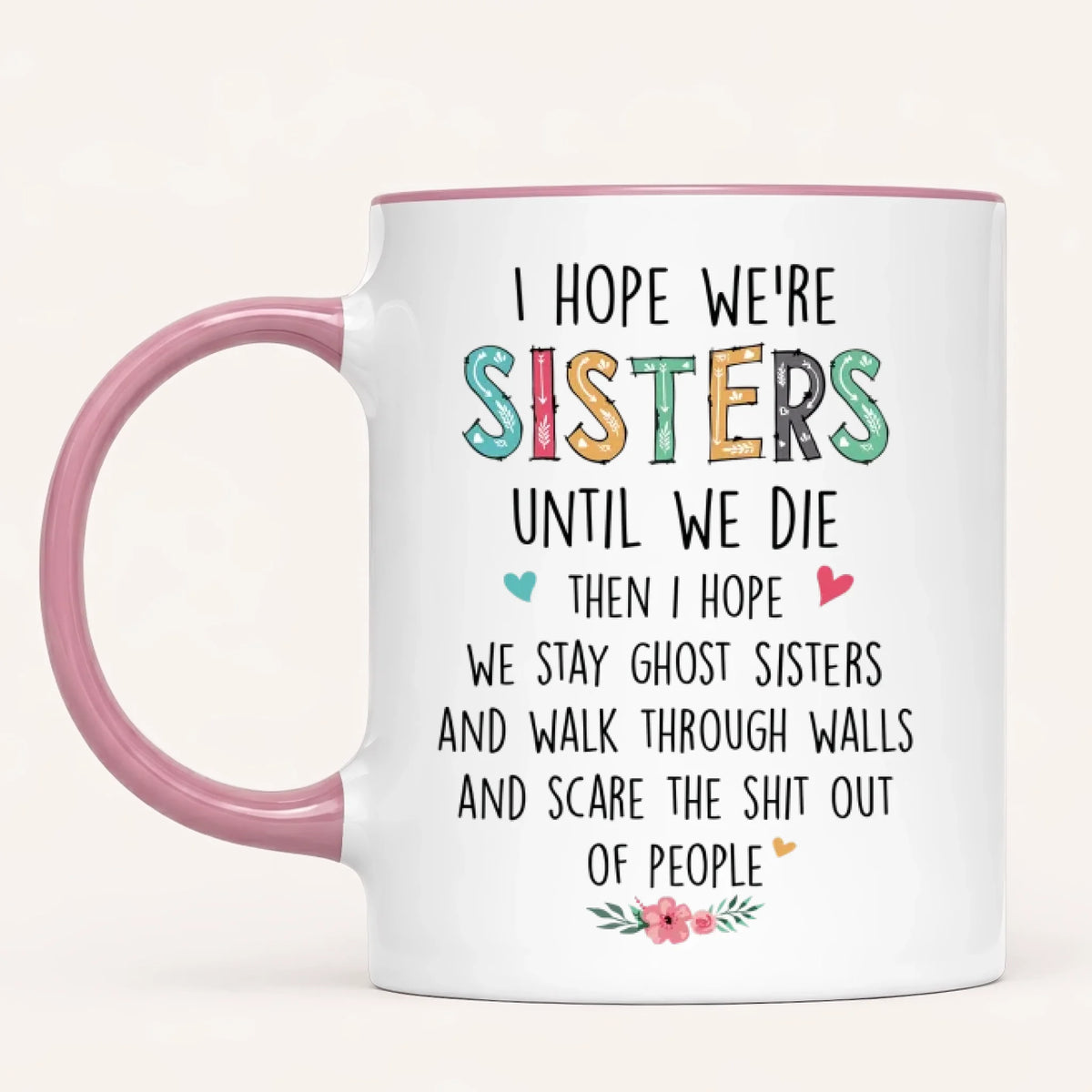 Personalised Sisters Mug | Cartoon Sisters | Up to 7