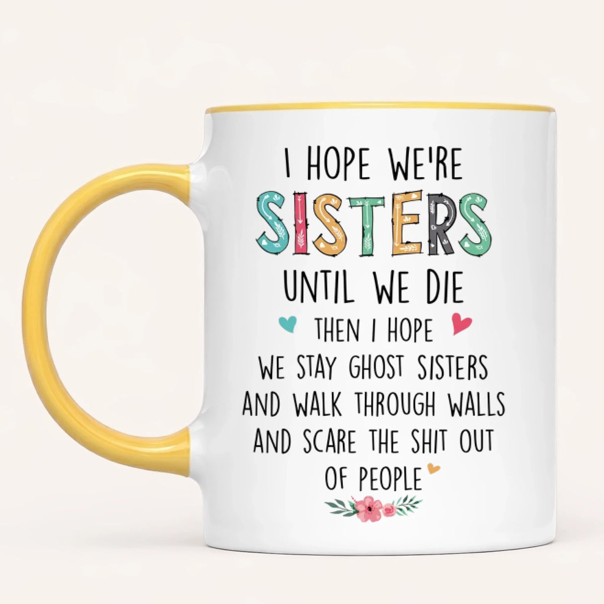 Personalised Sisters Mug | Cartoon Sisters | Up to 7
