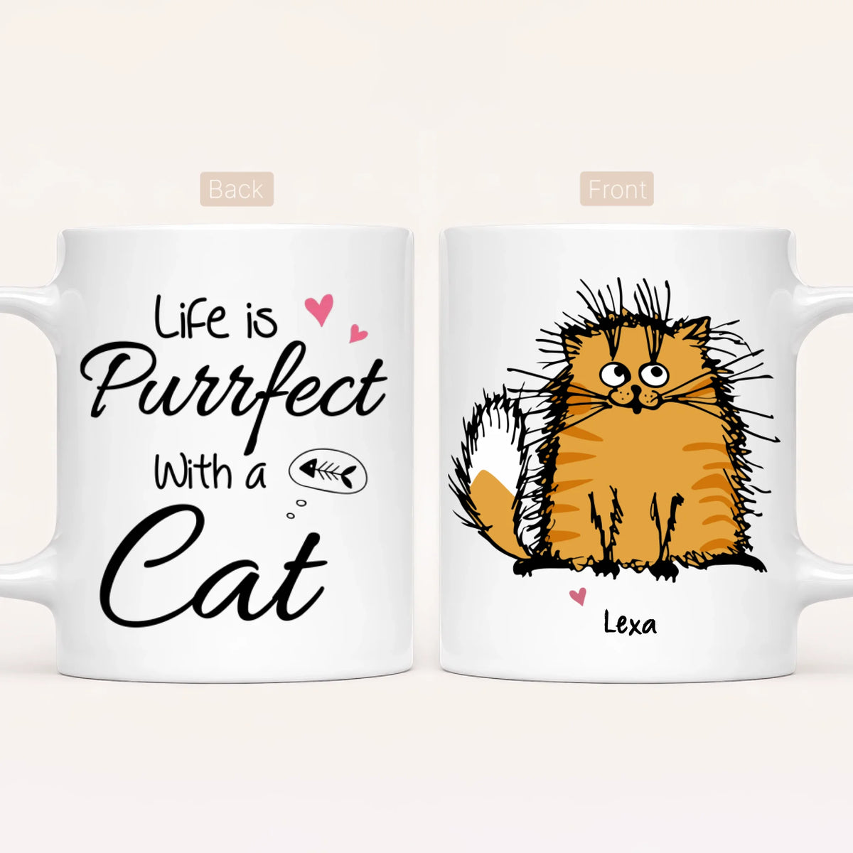 Personalised Cat Mug | Up to 7 Cats