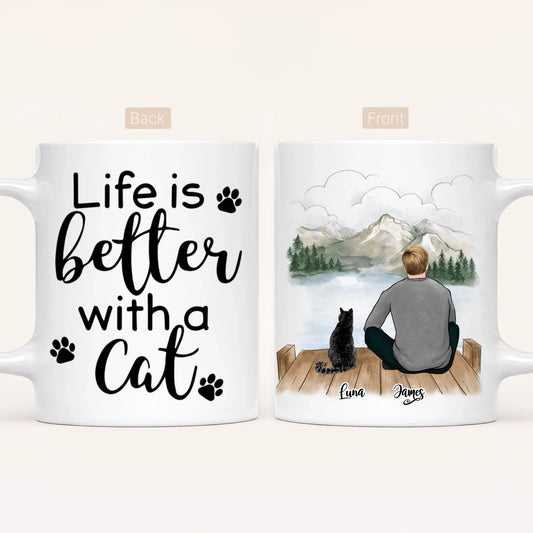 Personalised Cat Dad Mug | Up to 3