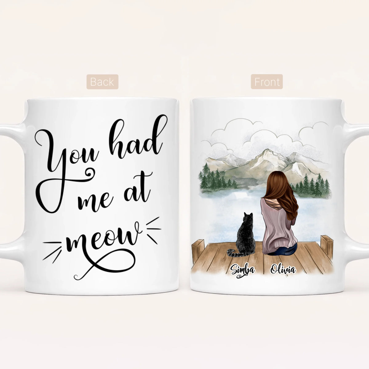 Personalised Cat Mum Mug | You Had Me at Meow
