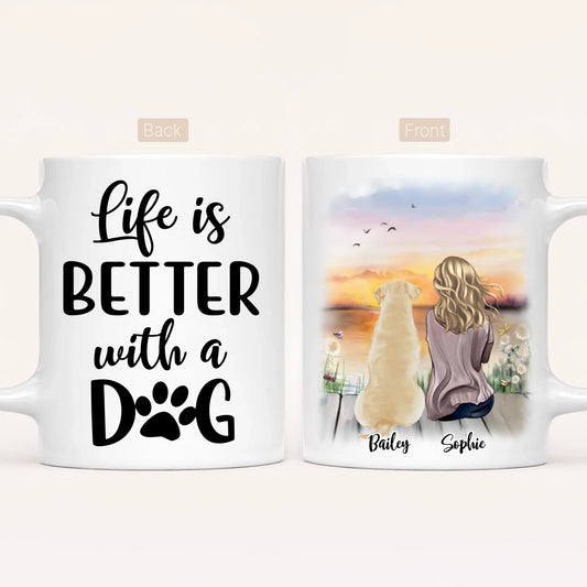 Personalised Dog Mum Mug | Life Is Better With a Dog