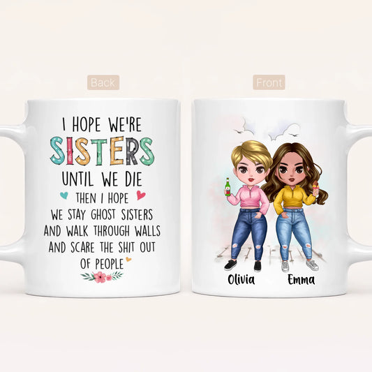 Personalised Sisters Mug | Cartoon Sisters | Up to 7