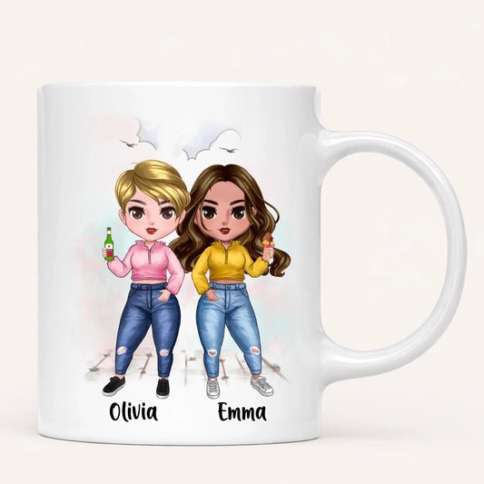 Personalised Sisters Mug | Cartoon Sisters | Up to 7
