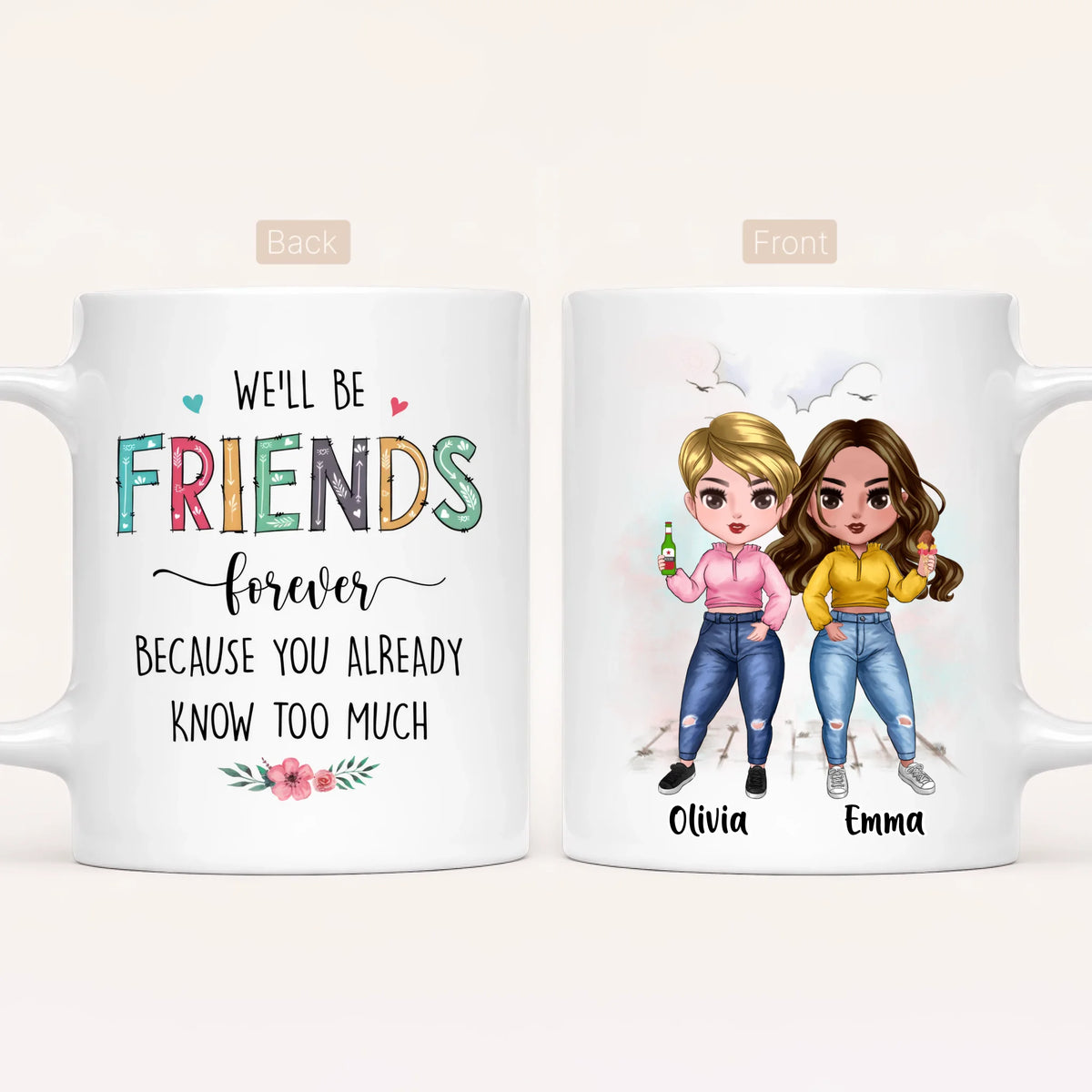 Personalised Best Friends Mug | Up to 7