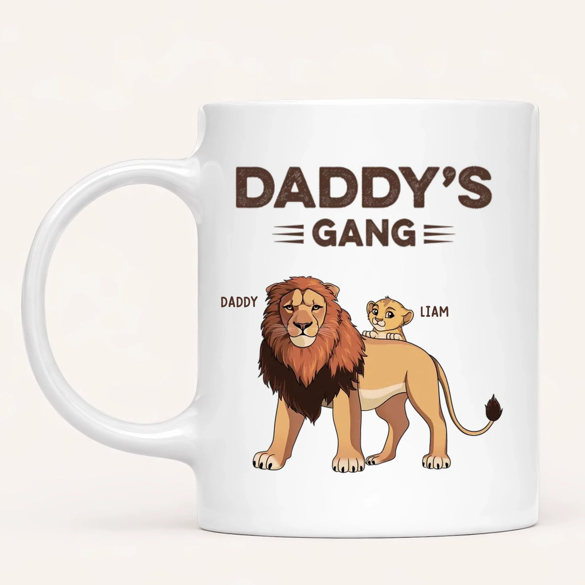 Personalised Daddy's Lion Gang Mug